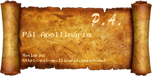 Pál Apollinária névjegykártya